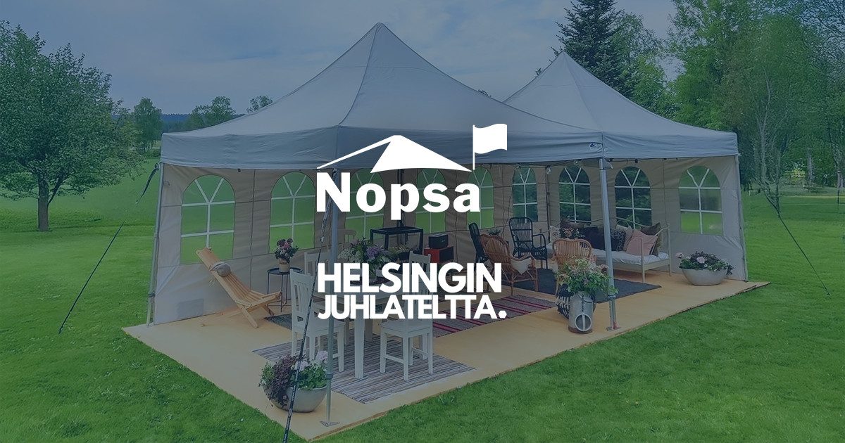 Nopsa ja Helsingin juhlateltta yhteistyö - Artikkeli kuva
